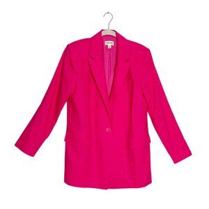 Open Edit One Button Women's Blazer in Pink Magenta - Sz S - New